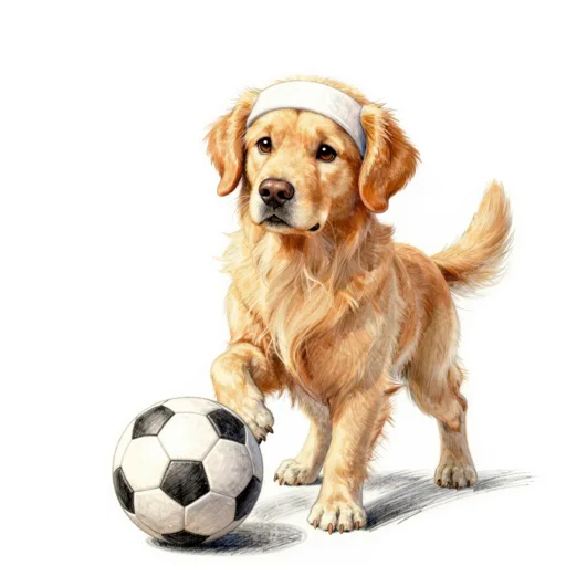 Dog Playing Soccer Team Headband