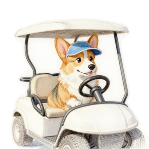 Dog Riding Golf Cart Golf Visor