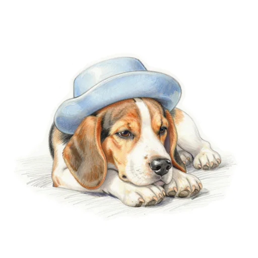 Dog Snoozing Cloud Hat