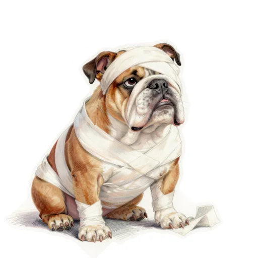 Dog Tangled Bandages Mummy Wrap