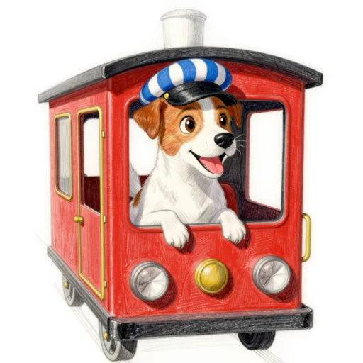 Dog Toy Train Conductor Cap