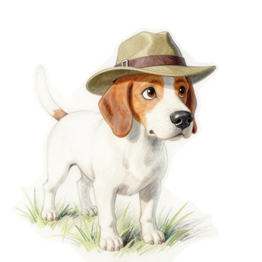 Dog Tracking Prints Safari Hat
