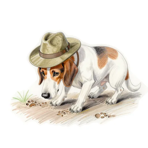 Dog Tracking Prints Safari Hat