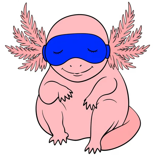 Axolotl Napping Eye Mask