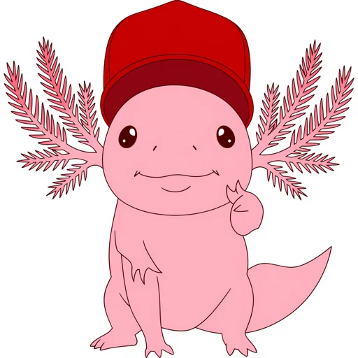 Axolotl Waving Baseball Cap
