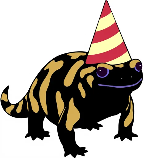 Fire Salamander Strolling Party Hat