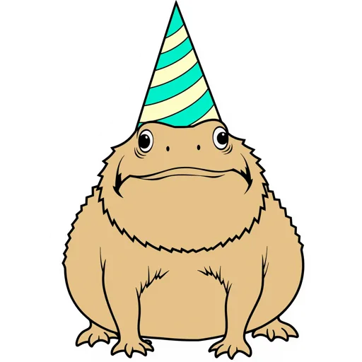 Horned Lizard Smiling Party Hat