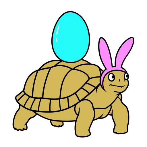 Tortoise Balancing Bunny Ears