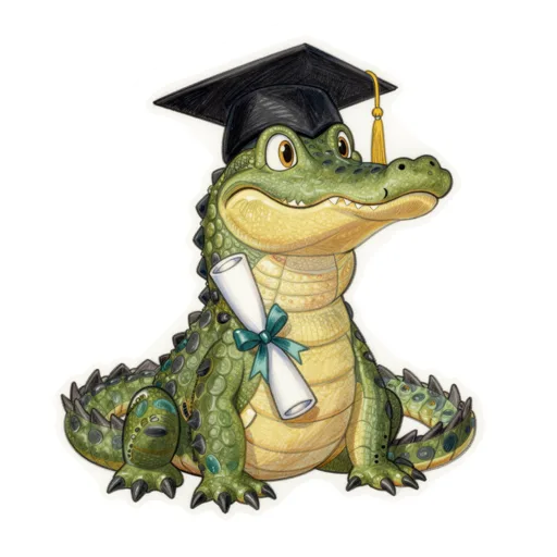 Alligator Graduating Mortarboard