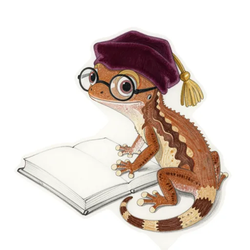 Anole Reading Reading Glasses Cap