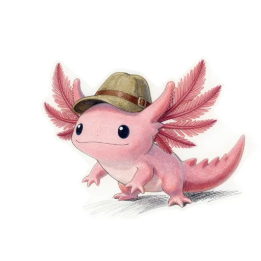 Axolotl Adventuring Explorer Hat