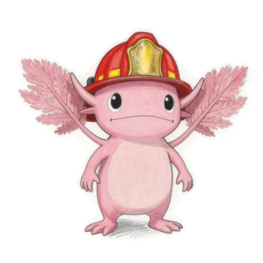 Axolotl Firefighting Fire Helmet