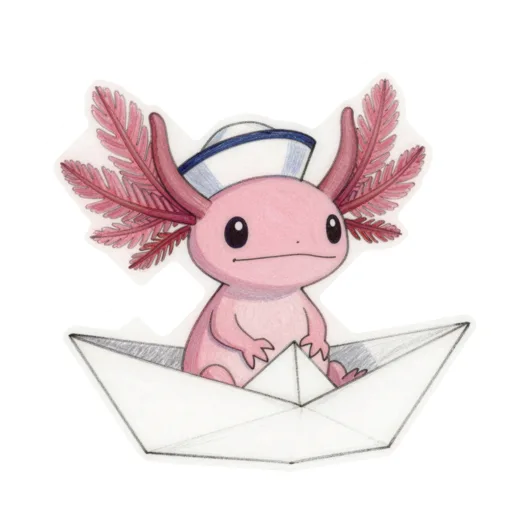 Axolotl Sailing Sailor Cap