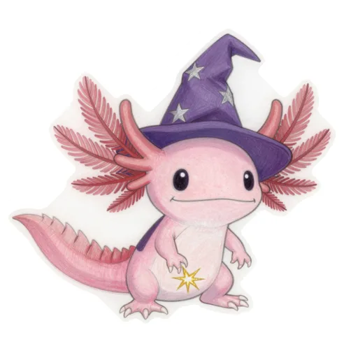 Axolotl Wizarding Wizard Hat