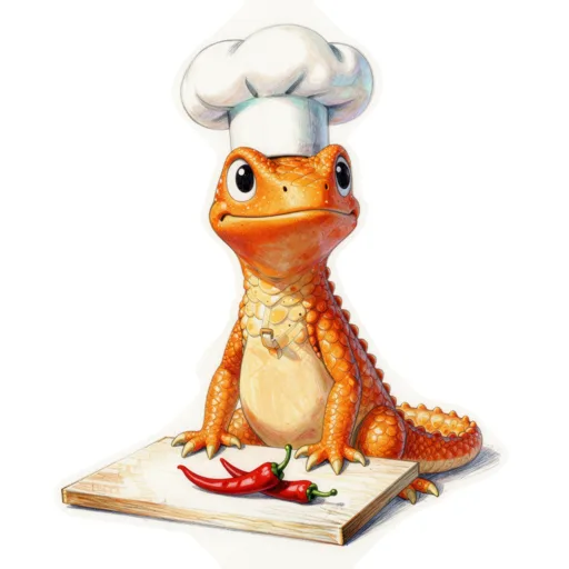Bearded Dragon Chefing Chef Toque