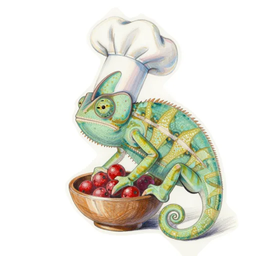 Chameleon Chefing Chef Toque
