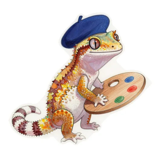 Crested Gecko Artist Beret