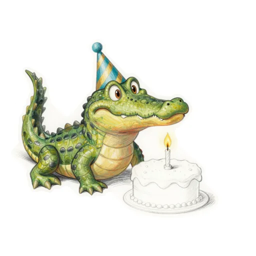 Crocodile Birthday Party Hat