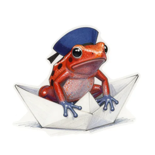 Dart Frog Sailing Sailor Cap