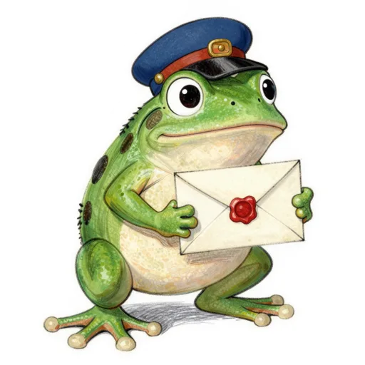 Frog Mail Round Postal Cap