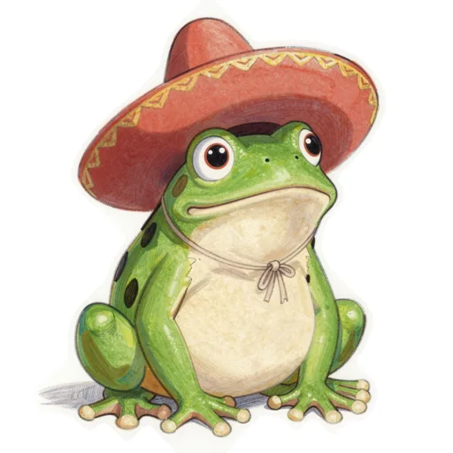 Frog Serenading Sombrero