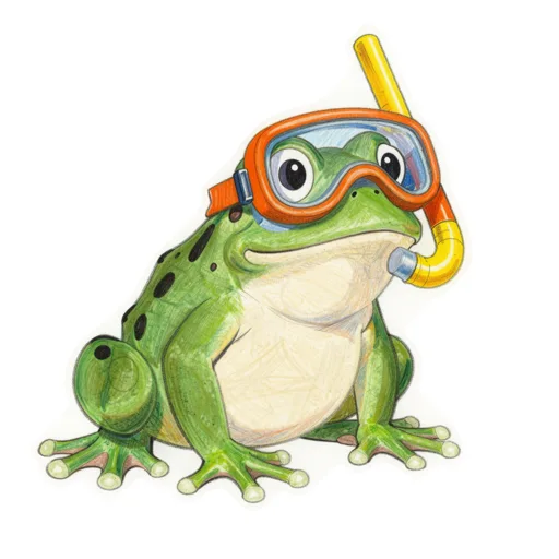 Frog Snorkeling Snorkel Mask
