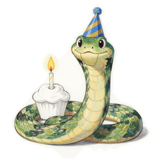 Garter Snake Birthday Party Hat
