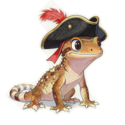 Gecko Pirating Pirate Tricorn