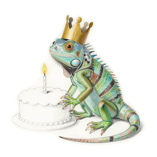 Iguana Birthday Party Crown