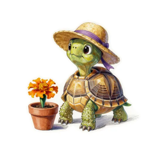 Tortoise Gardening Straw Sun Hat