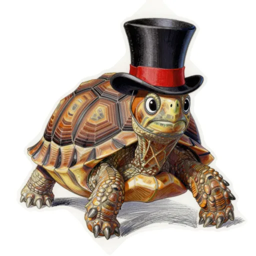 Tortoise Plodding Top Hat