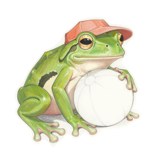 Tree Frog Beach Lounging Sun Visor